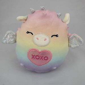 Kellytoy Squishmallows Duranza The Dragon Valentines Day XOXO Plush 6 Inches